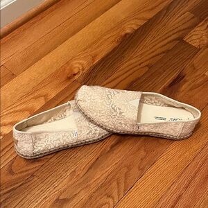 Toms Tan Floral Espadrilles